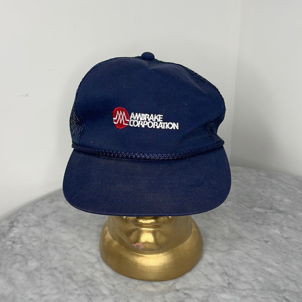 Vintage ambrake corporation navy blue one size fits all hat